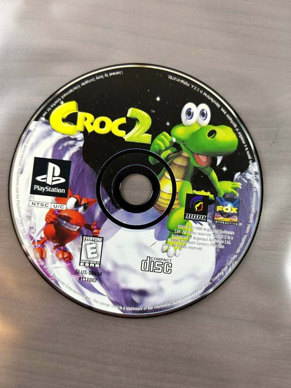Croc 2 PS1 Sony PlayStation 1 1999 NTSC-U/C Disc Only SLUS-00634